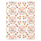 Hello秋紅葉シームレスパターン テーブルクロス (正面)