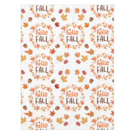 Hello秋紅葉シームレスパターン テーブルクロス