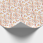 Hello秋紅葉シームレスパターン ラッピングペーパー (角)