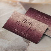 Hello美しいバラ金ゴールドグラデーションサロン紹介 紹介カード