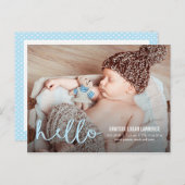 HELLO誕生モダン発表 案内ポストカード (正面/裏面)