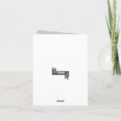 HELLO音声バブルタイポグラフィグリーティングカード カード (裏面)