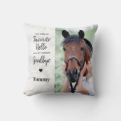 Hello お気に入りの 2パーソナライズされた Photo Pet Memorial クッション (正面)