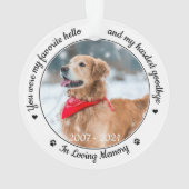 Hello お気に入りの Sistly Good Good Photo Pet Memorial オーナメント (裏面)