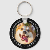 Hello お気に入りの Sistly Good Good Photo Pet Memorial キーホルダー (裏面)