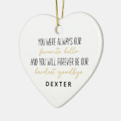 Hello お気に入りの Sistly Goodbyeペット記念写真 セラミックオーナメント (左)