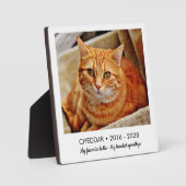 Hello お気に入りの Sistly Goodbyeペット記念写真 フォトプラーク (正面)