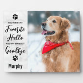 Hello お気に入りの Sistly Goodbyeペット記念写真 フォトプラーク (正面)