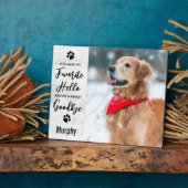 Hello お気に入りの Sistly Goodbyeペット記念写真 フォトプラーク (側面)