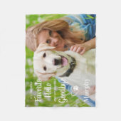 Hello お気に入りの Sistly Goodbyeペット記念写真 フリースブランケット (正面)