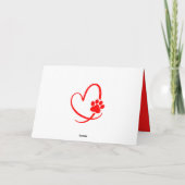 Hello フランスの Bulldog Dog 考え's of You Love カード (裏面)