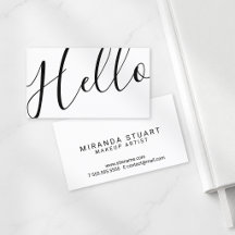 「Hello」モダン・ミニマリスト ブラック＆ホワイト