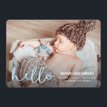 HELLO モダン Birth Announcements青 案内状<br><div class="desc">単モダンに。常スタイリッシュに© www.themodcards.com</div>