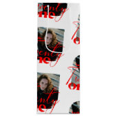 Hello モダン Twentone誕生日のイメージパターン ワインギフトバッグ (正面)