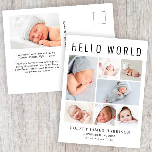 Hello モダン World Photo Collage誕生 案内ポストカード