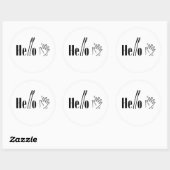 Hello ラウンドシール (シート)