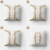 「HELLO」植物アクセント付き枕 クッション