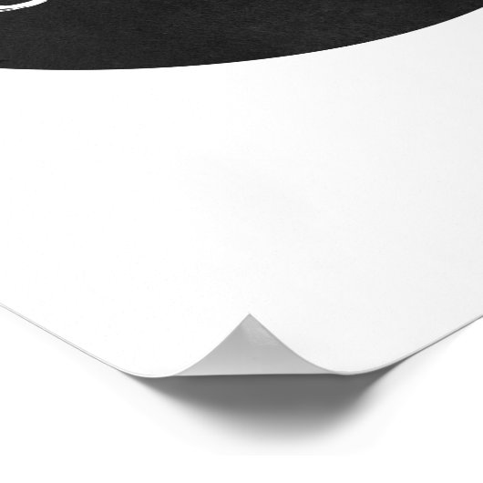 Hello – 白黒 ポスター (角)