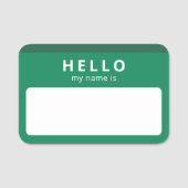 HELLO 私の名前は | 名前を書くネームタグ 名札 (正面)