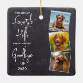 Hello 素朴 Dogお気に入りの写真3 Pet Memorial セラミックオーナメント (裏面)