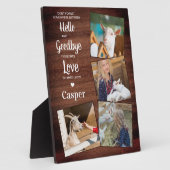 Hello 素朴 Goodbye Pet記念記念キープサケ4写真 フォトプラーク (側面)