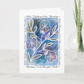 Hello 考え's of You flowers on Alcool Ink カード (正面)