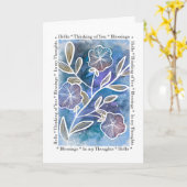 Hello 考え's of You flowers on Alcool Ink カード (黄色い花)