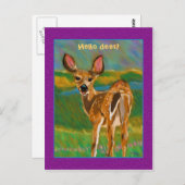Hello 親愛 Deerはがき ポストカード (正面/裏面)
