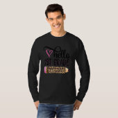 Hello 1年生ピンクヒョウ鉛筆バックスクー tシャツ (正面フル)