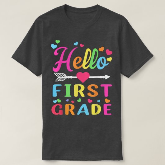 Hello 1年生新学期1年生先生 tシャツ (デザイン正面)