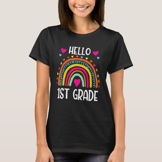 Hello 1st Grade Team First Grade   First Day Of Sc Tシャツ (正面)