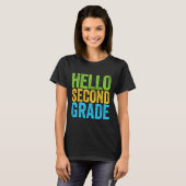 Hello 2年生おもしろい2年生新学期 tシャツ (正面フル)