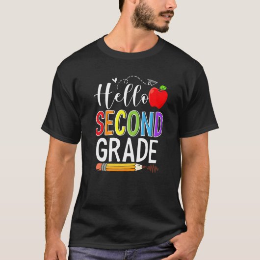 Hello 2年生チーム2年生先生戻る tシャツ (正面)