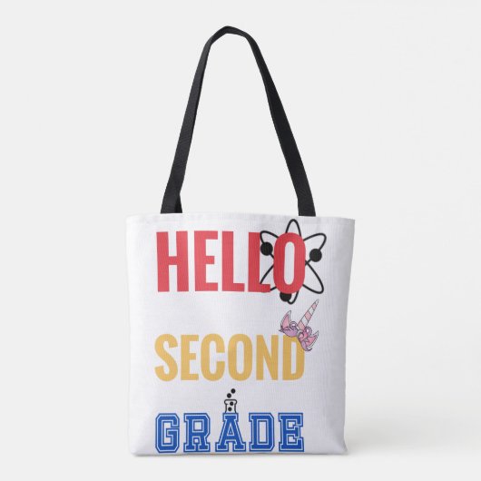 Hello 2年生 |カッコいい2年生のデザイン トートバッグ (裏面)