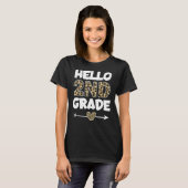 Hello 2年生Leopardプリント2年生先生 Tシャツ (正面フル)