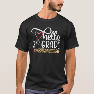 Hello 2年生Leopard先生学生Sに戻る Tシャツ
