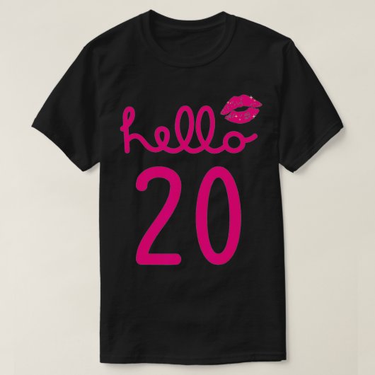 Hello 20歳20誕生日第20章Wom Tシャツ (デザイン正面)
