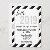 hello 2019, Silver New Years Eve招待状 招待状 (正面)