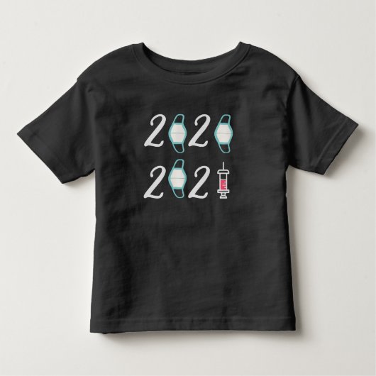 Hello 2021 Good 2020 – やっと終わった トドラーTシャツ (正面)
