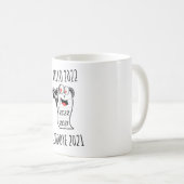 Hello 2022 Goodbye 2021トイレ紙 コーヒーマグカップ (正面右)