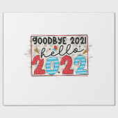 Hello 2022 Goodbye 2021 Hello 2022 ラッピングペーパー (フラット)