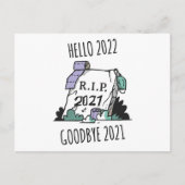 Hello 2022 Goodbye 2021 Rest in Peace 2022 ポストカード (正面)