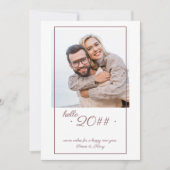 Hello 2024ミニマルなオフセット額写真新年 シーズンカード (正面)
