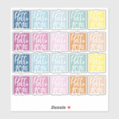 Hello 2024長方形フルカラー シール (シート)