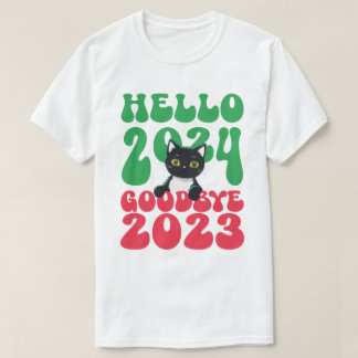 Hello 2024 Goodbye 2023 Tシャツ