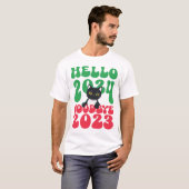 Hello 2024 Goodbye 2023 Tシャツ (正面フル)