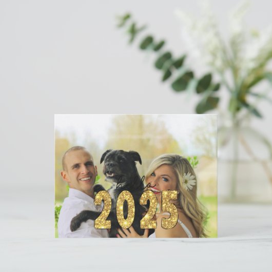 Hello 2025カスタムの写真 シーズンポストカード (スタンド正面)