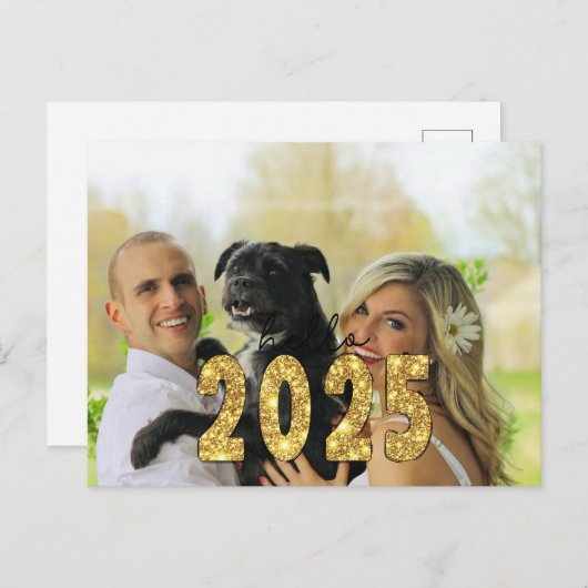 Hello 2025カスタムの写真 シーズンポストカード (正面/裏面)