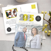 Hello 2025カレンダーはっきりしたタイポグラフィ新年写真 シーズンポストカード