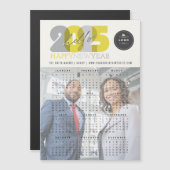 Hello 2025カレンダー年始の磁気フォトカード (正面/裏面)